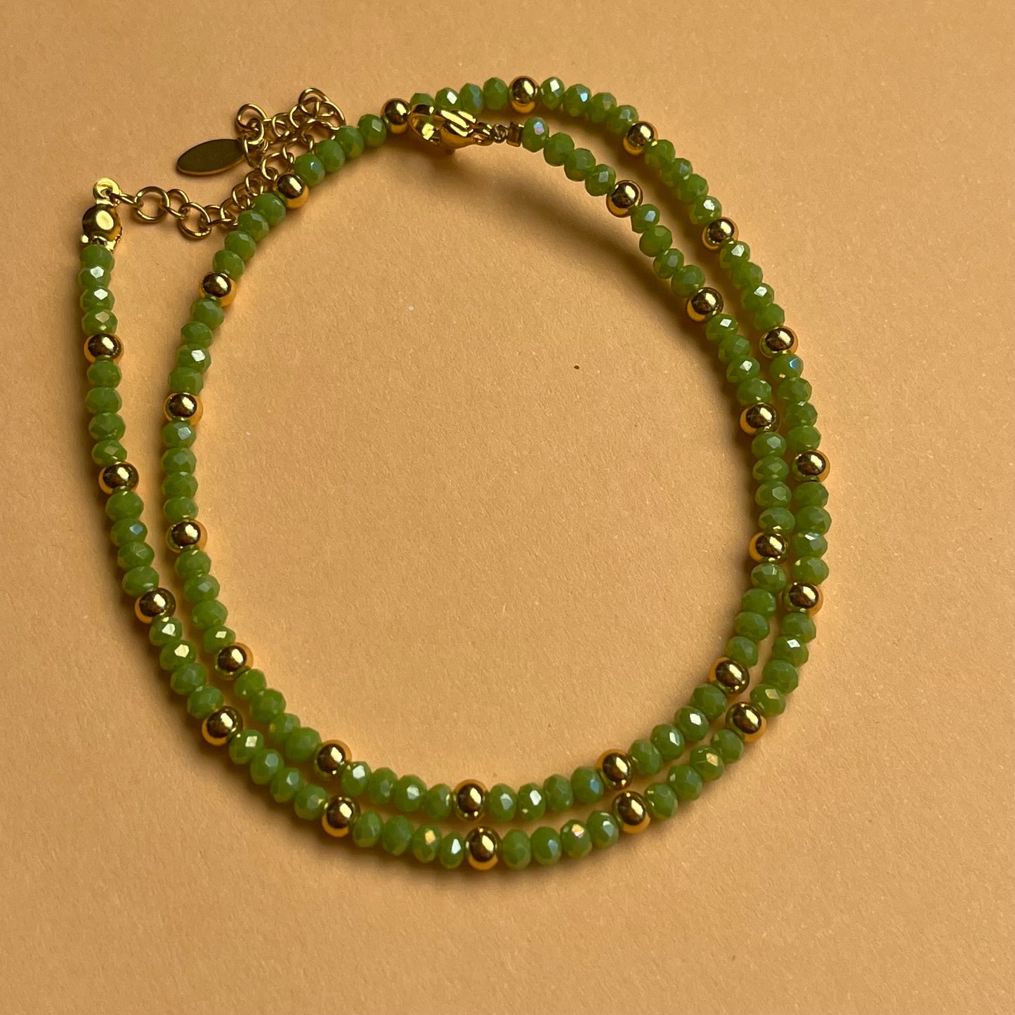 Green crystal necklace