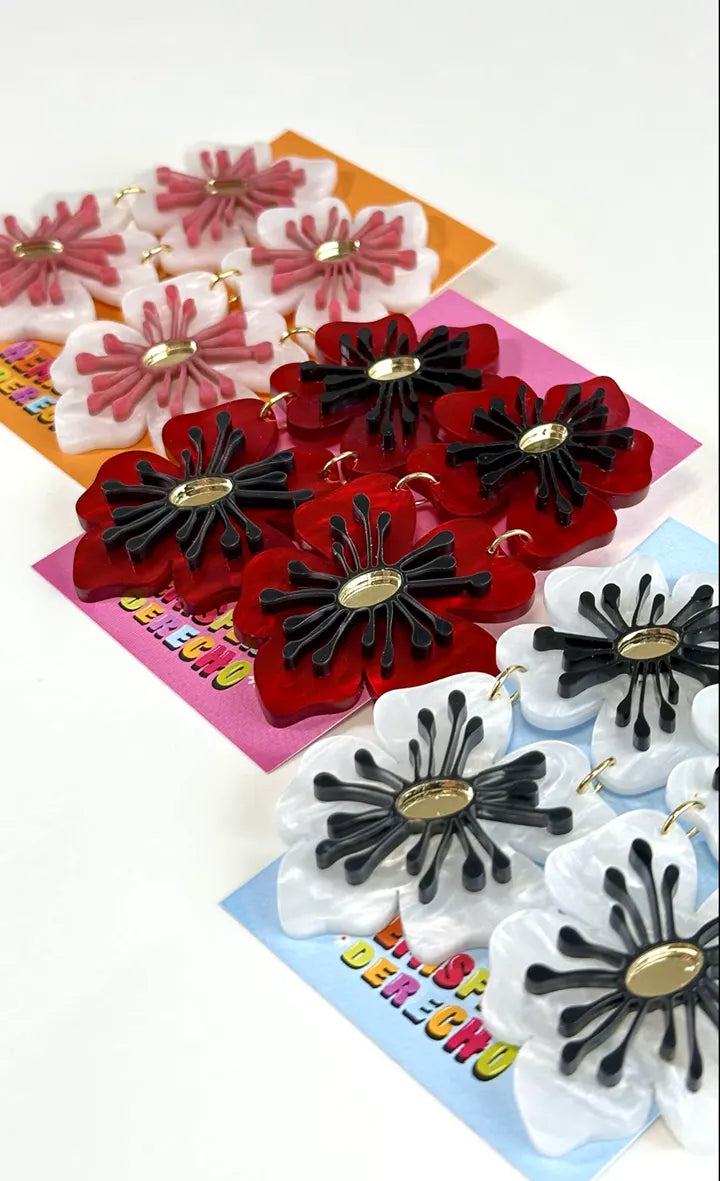 Amapola Blanca y negra doble