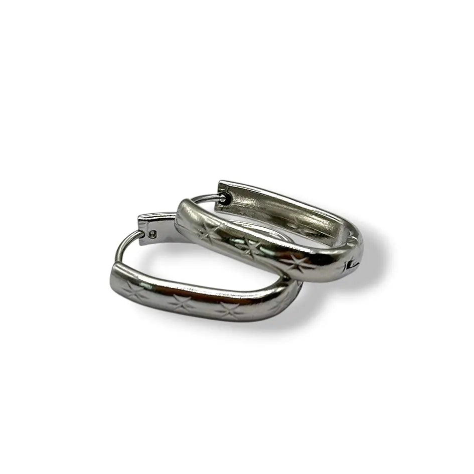 Aros destello plateado
