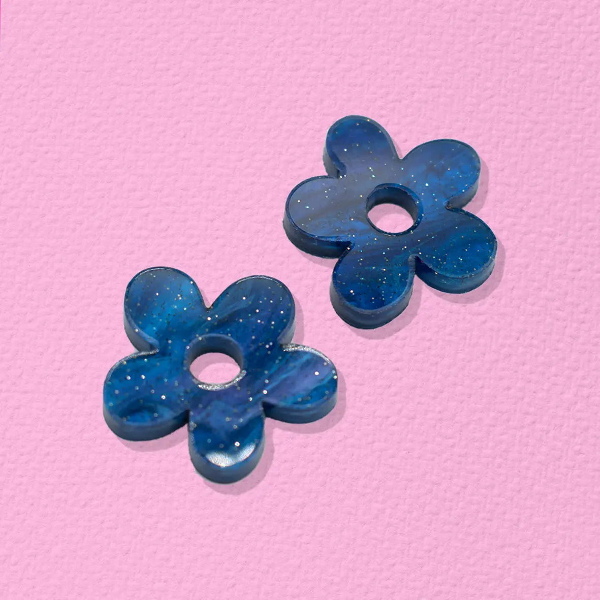 Charm flor azul galaxia