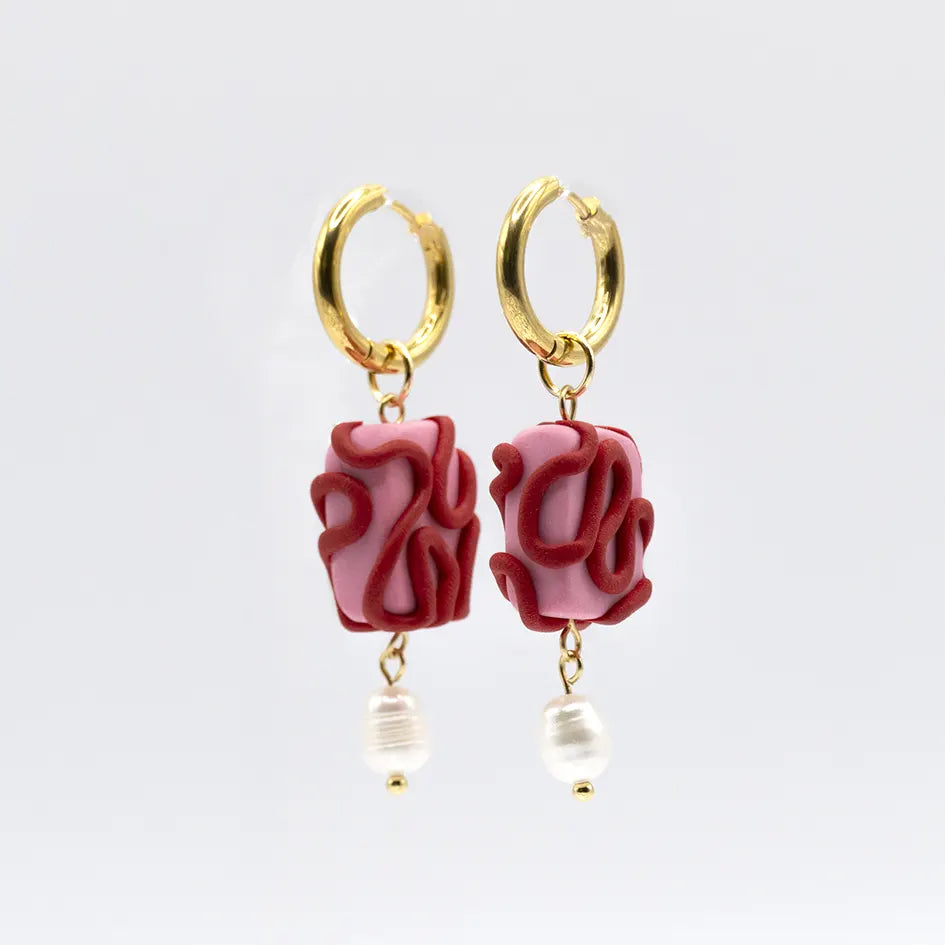 Charm Serpentine Rosewood / Red