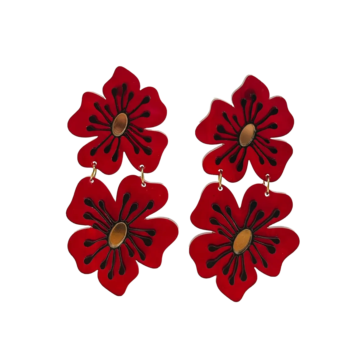 Amapola roja doble