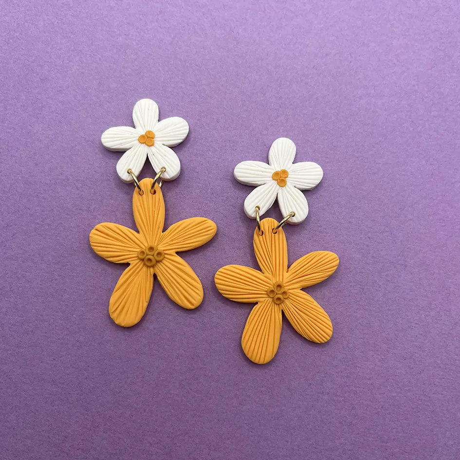Mini DÚO blanco y naranja pastel