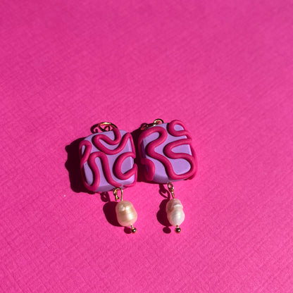 Lilac / Fuchsia Serpentine Charm