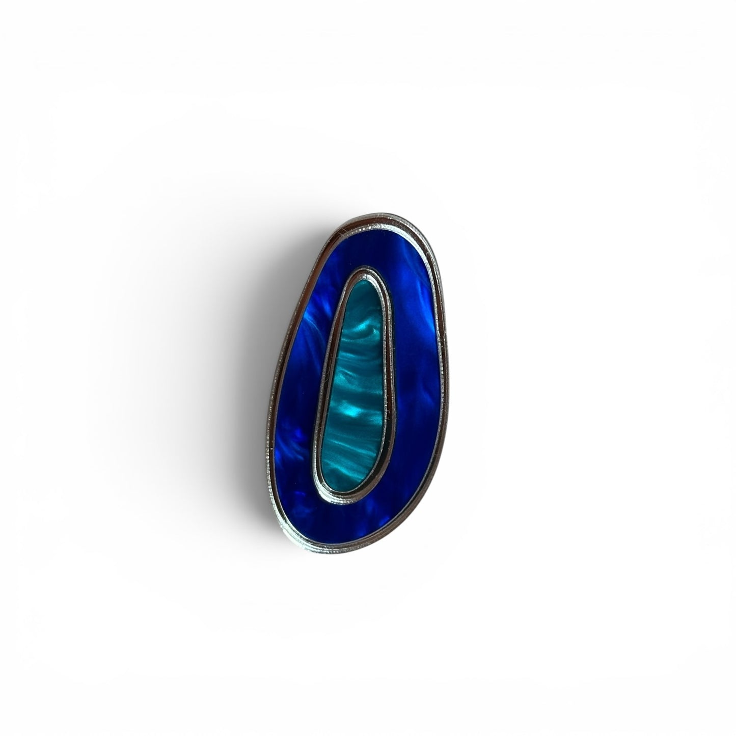 Anillo Geoda azul eléctrico/ azul claro