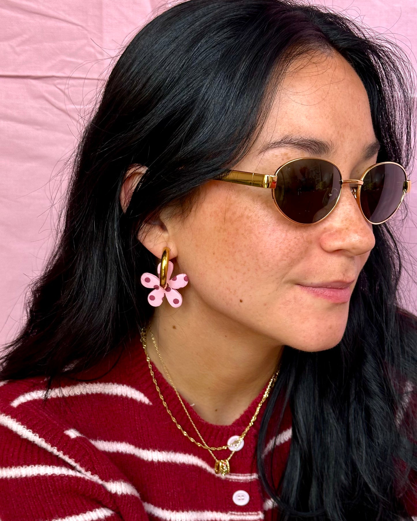 Charm Polka dot Rosa