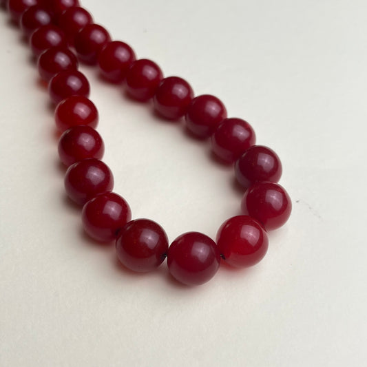 Collar cuentas grandes rojo