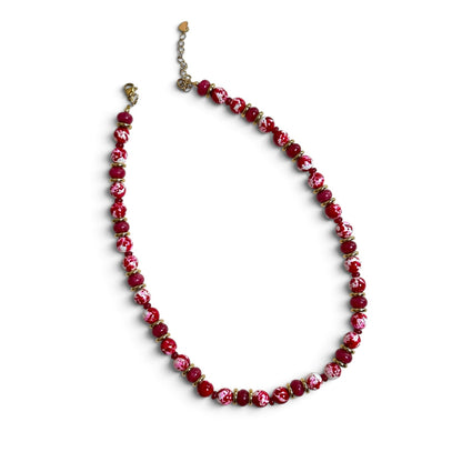 Collar moteado rojo
