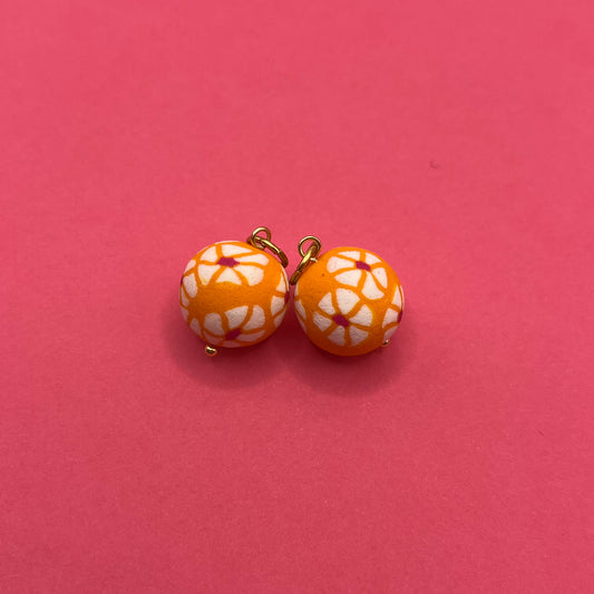 Orange Flower Marbles