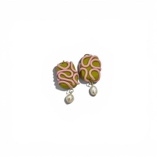 Charm Serpentina Verde / Rosa