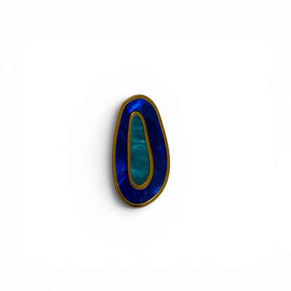 Anillo Geoda azul eléctrico/ azul claro