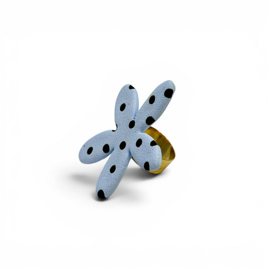 Anillo Poppins Azul sin borde