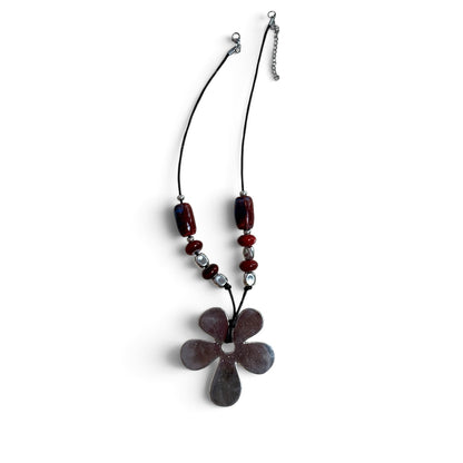 Collar cuerda flor