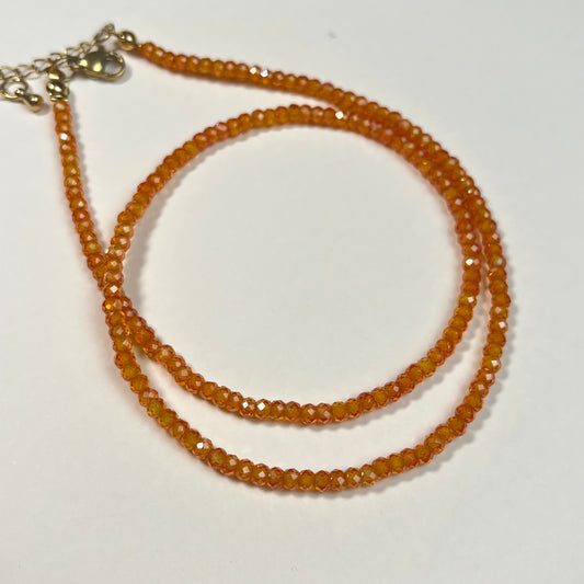 Collar Circonitas naranja