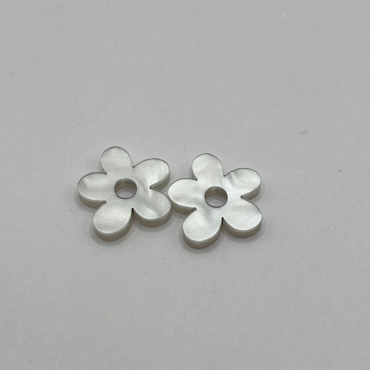 White marble flower charm