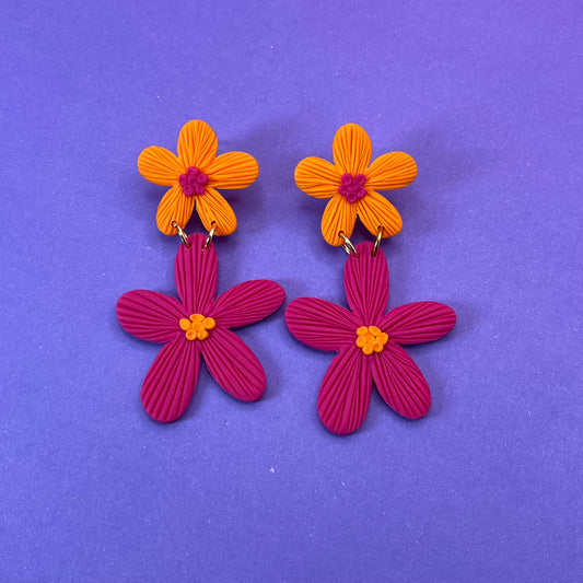 Mini Duo Naranja y Fucsia