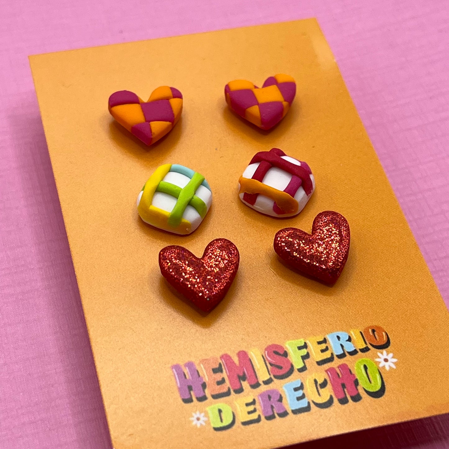 Pack Mini Pendientes picnic corazones