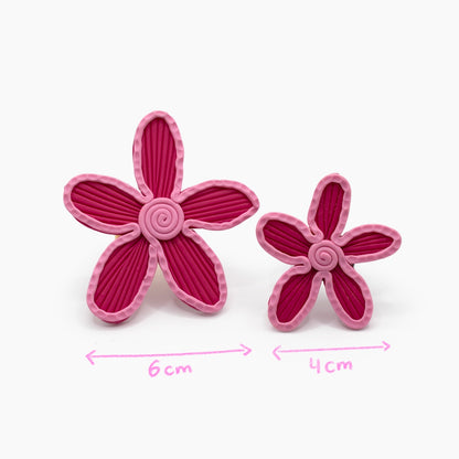 Pink duo flower ring