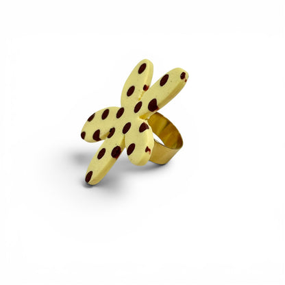 Anillo Poppins Amarillo sin borde