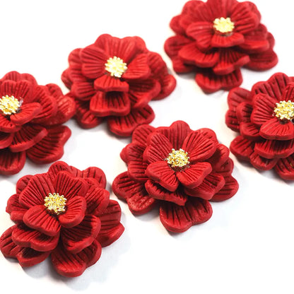 RED Floral Ring