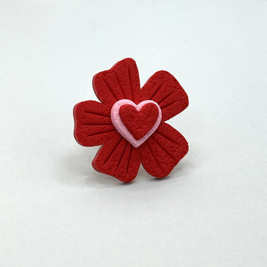 Anillo Flor corazón