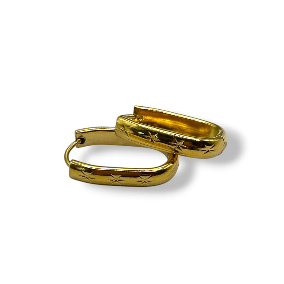 Aros destello dorado