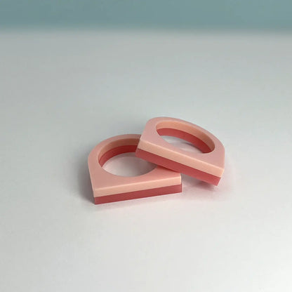 Anillo rayas bicolor