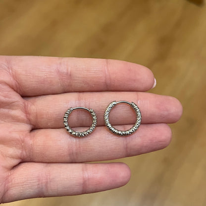 Golden Pleated Hoops