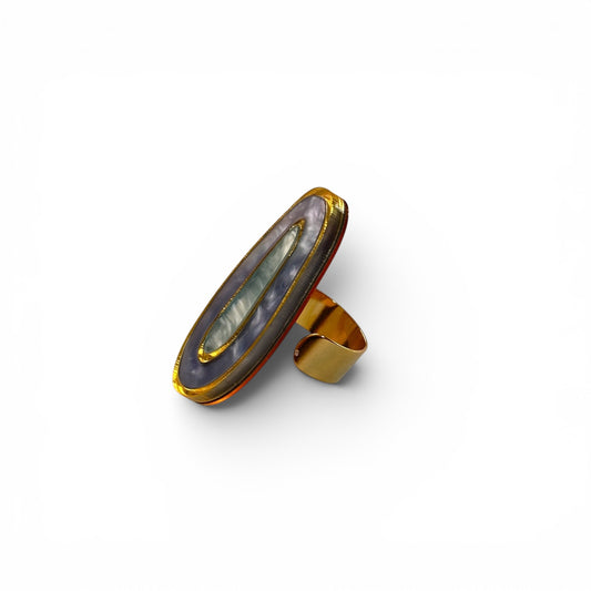 Anillo Geoda azul/ turquesa