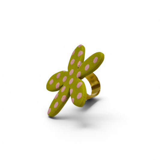 Anillo Poppins Verde sin borde
