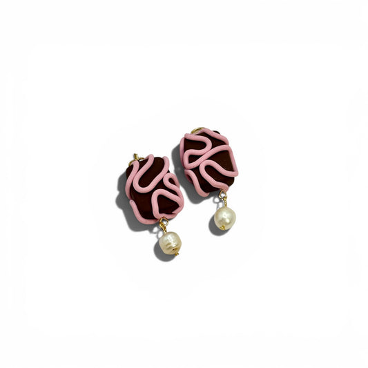 Charm Serpentina Marrón / Rosa