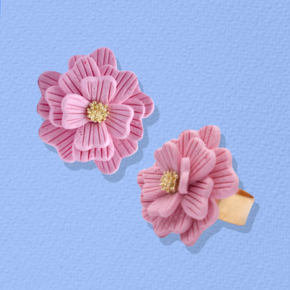 Pink Floral Ring