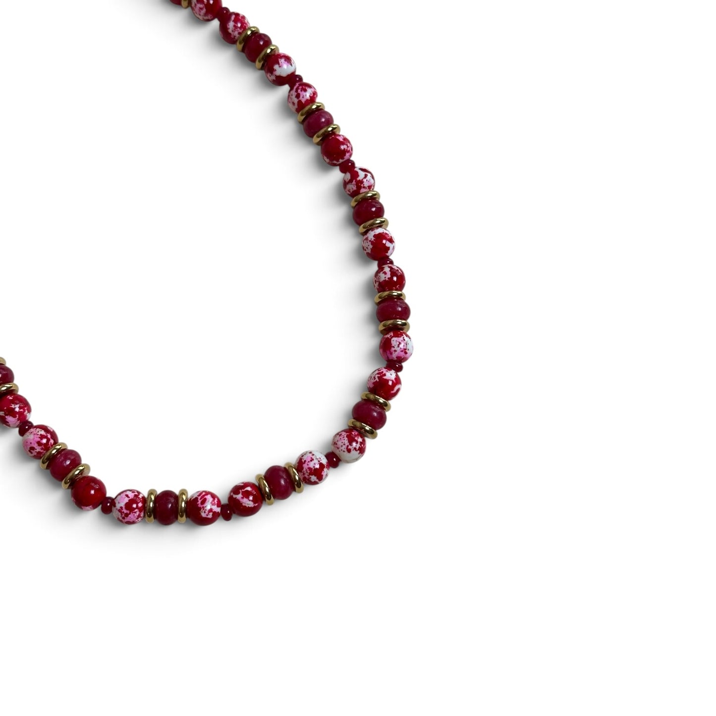 Collar moteado rojo