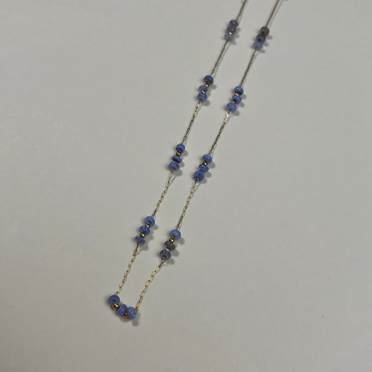 Collar piedras azules