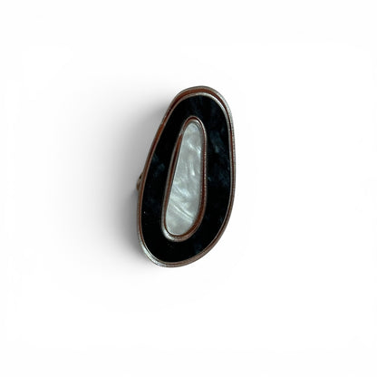 Anillo Geoda Negro/Blanco