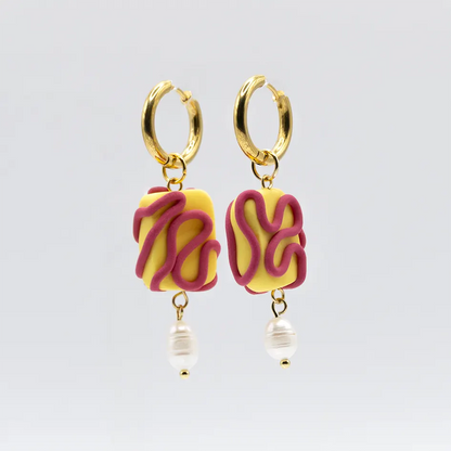 Yellow / Fuchsia Serpentine Charm