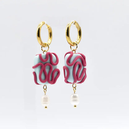 Charm Serpentina Azul turquesa / Fucsia