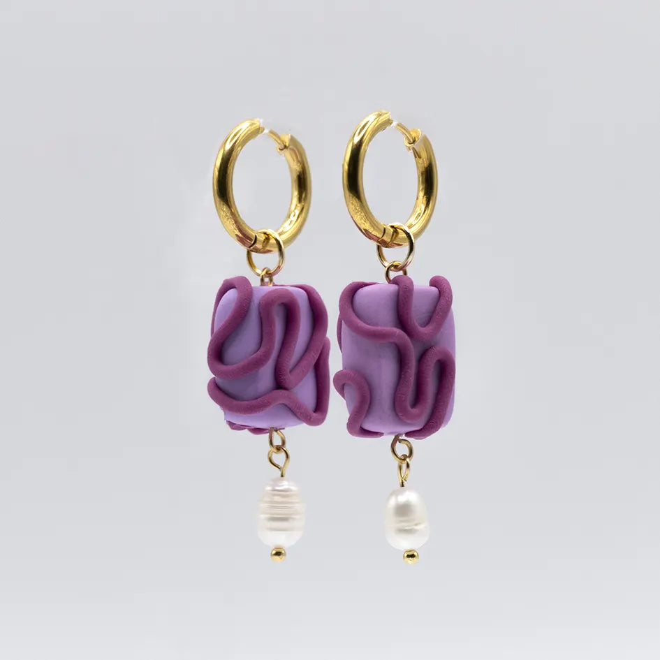 Charm Serpentina Morado / Blanco