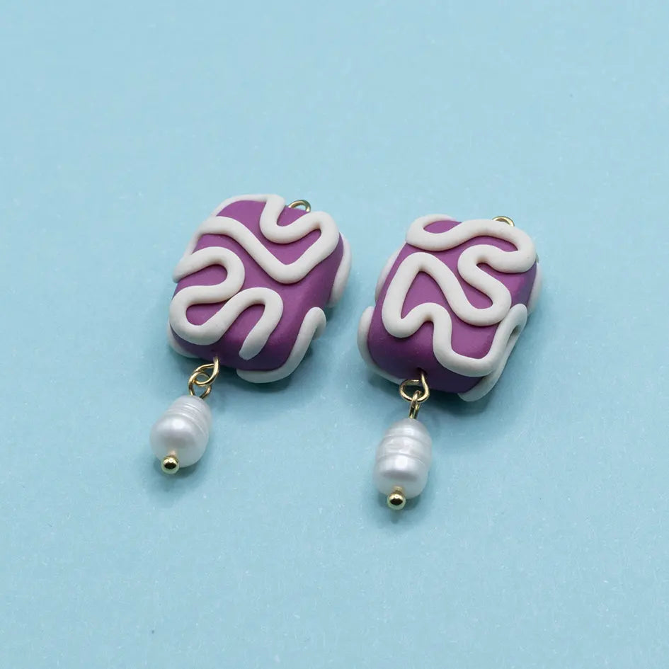 Charm Serpentina Morado / Blanco