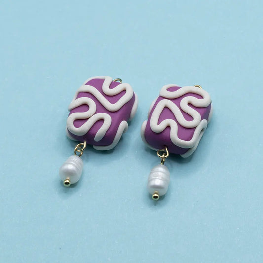 Purple/White Serpentine Charm