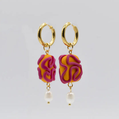 Orange/Fuchsia Serpentine Charm