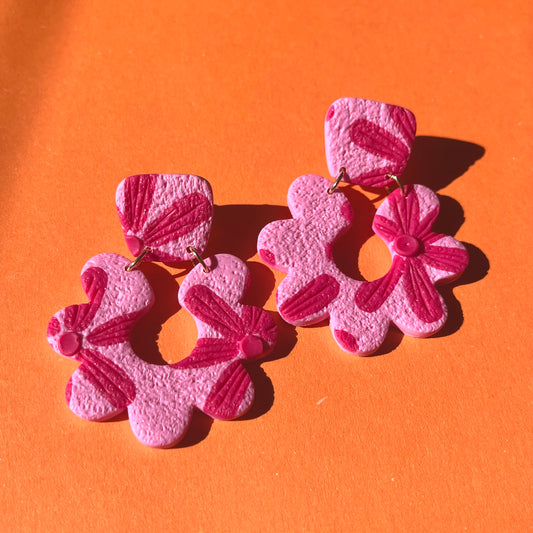 Arco floral rosa