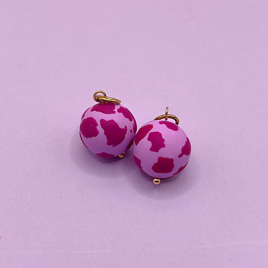 Purple marbles + bougainvillea spots