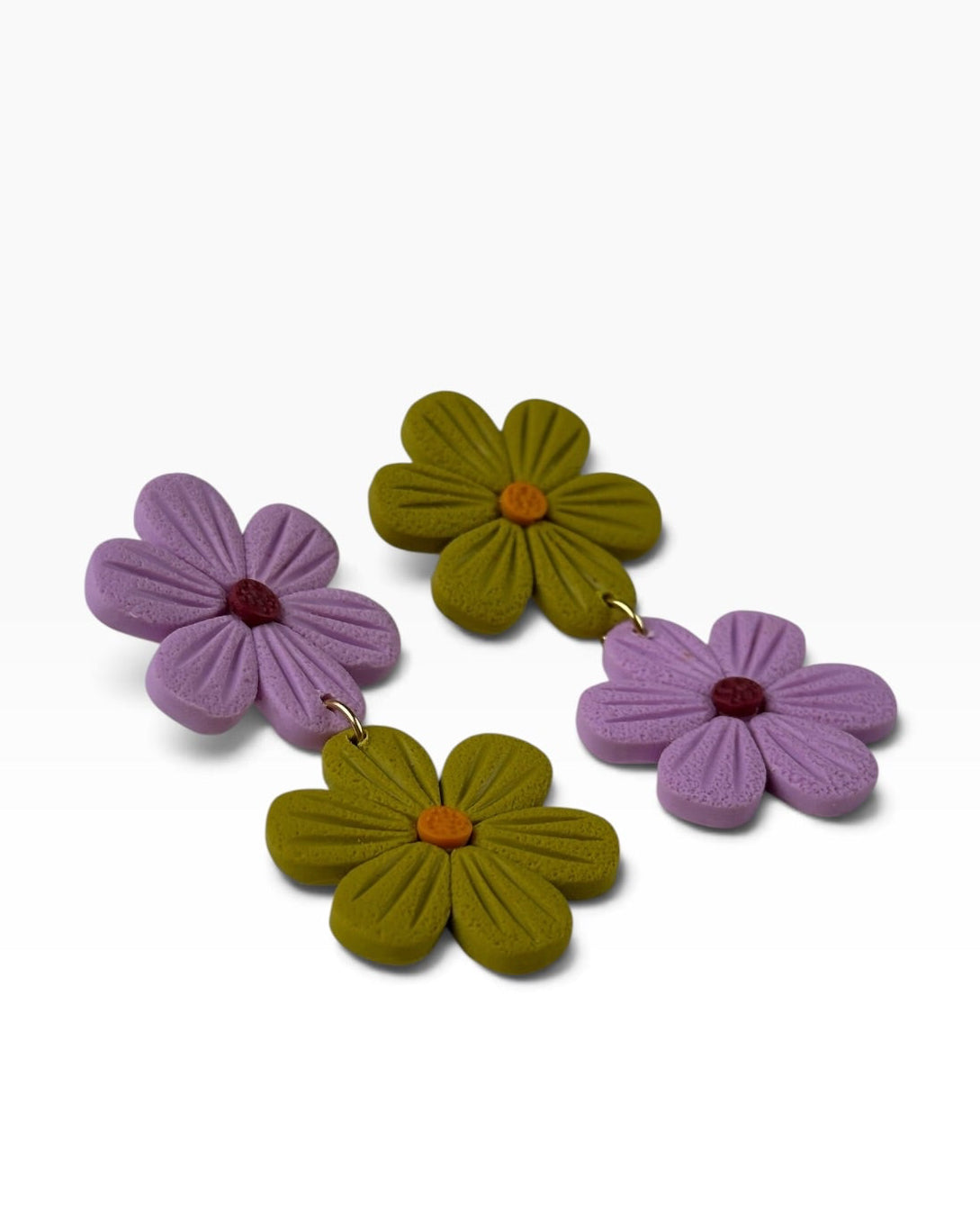 Corola lila y verde