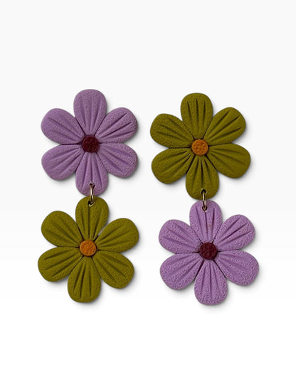 Corola lila y verde