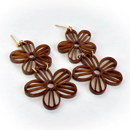 Flor celosía marrón