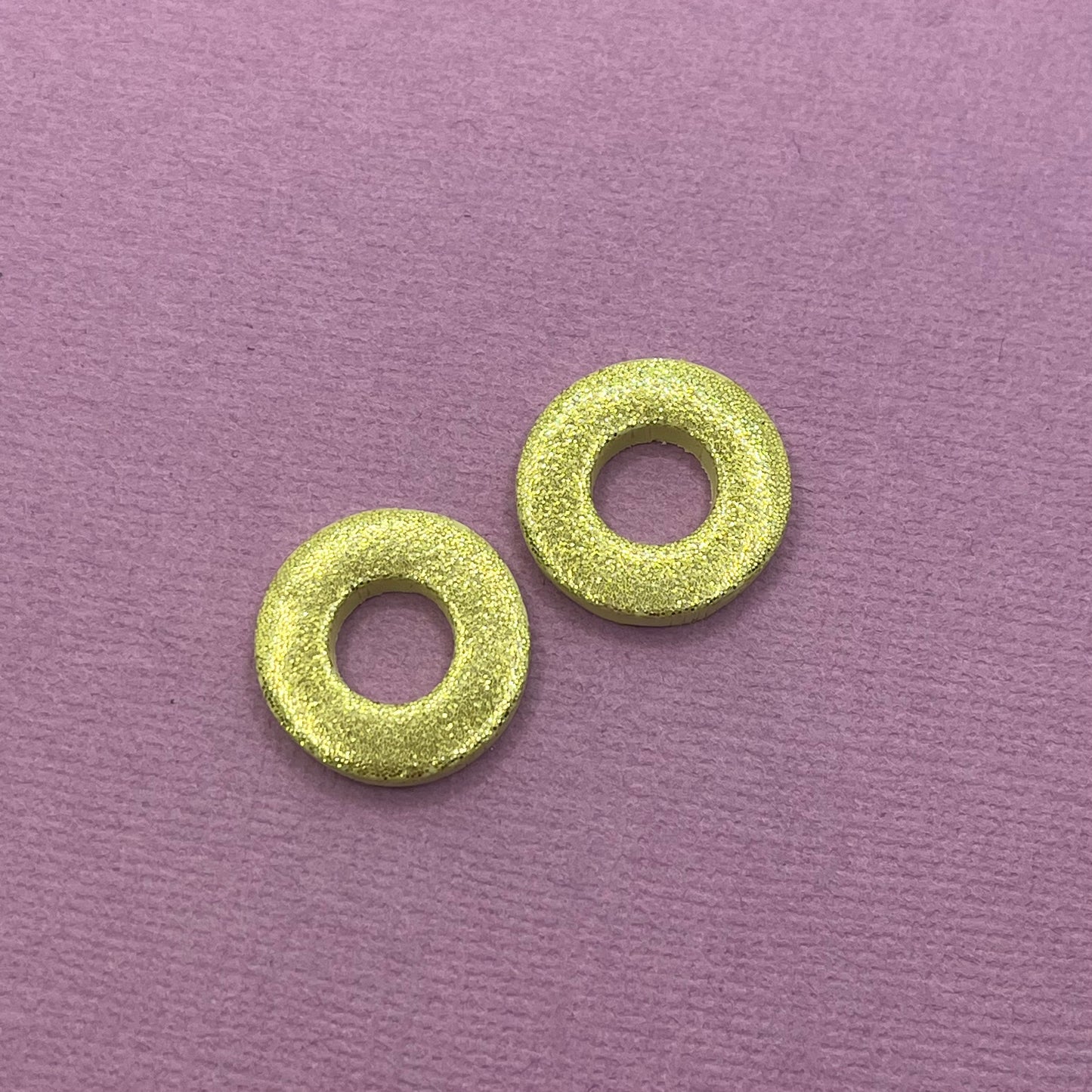 Charm donut glitter verde