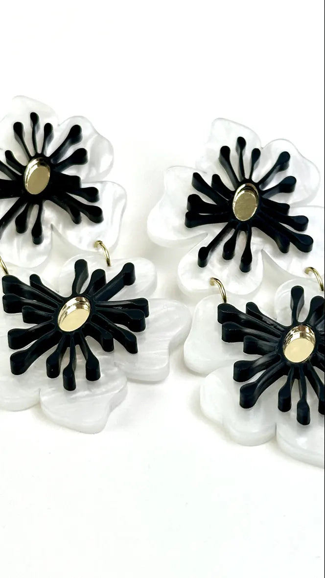 Amapola Blanca y negra doble
