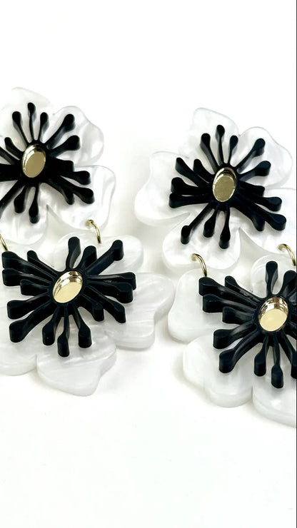Amapola Blanca y negra doble