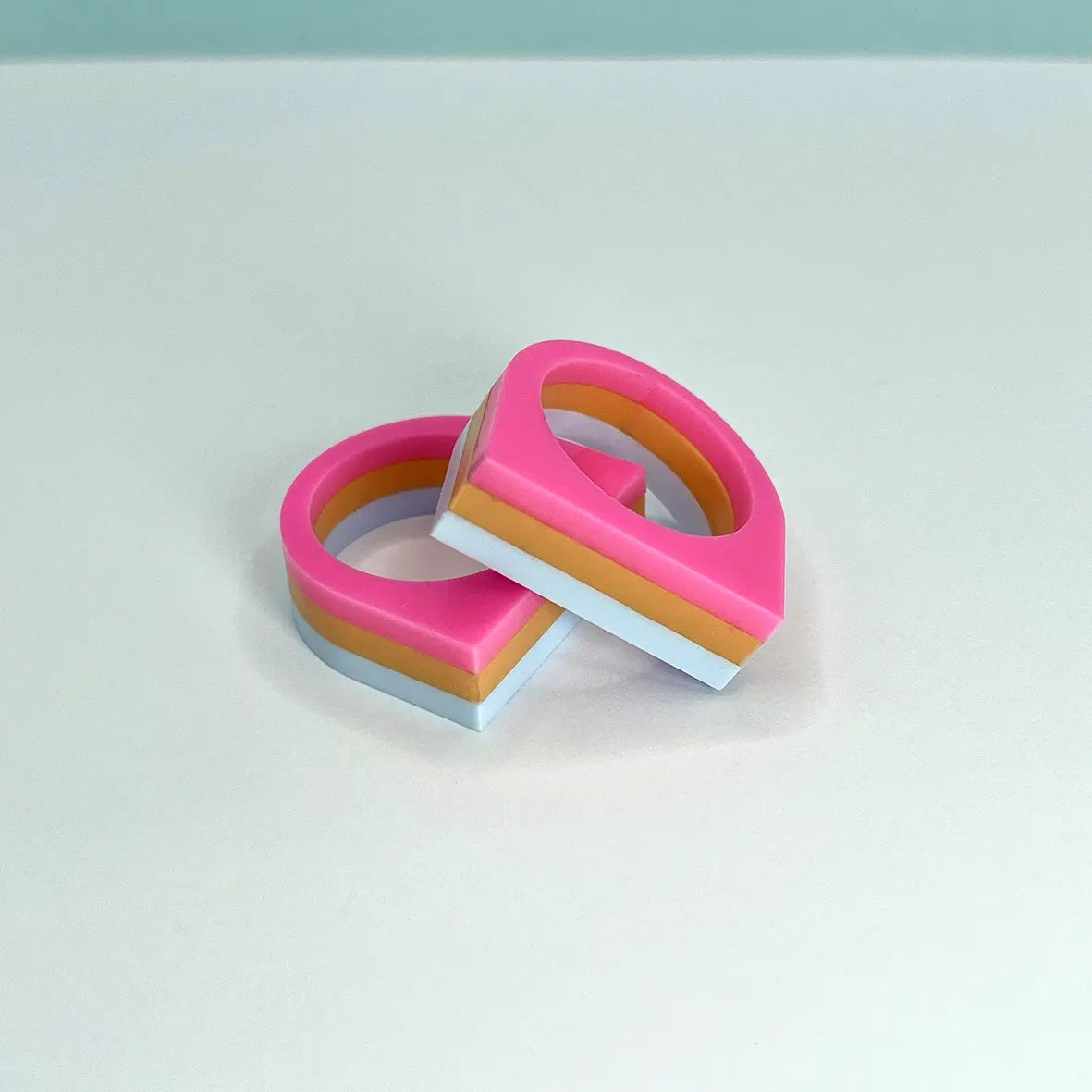 Anillo rayas tricolor